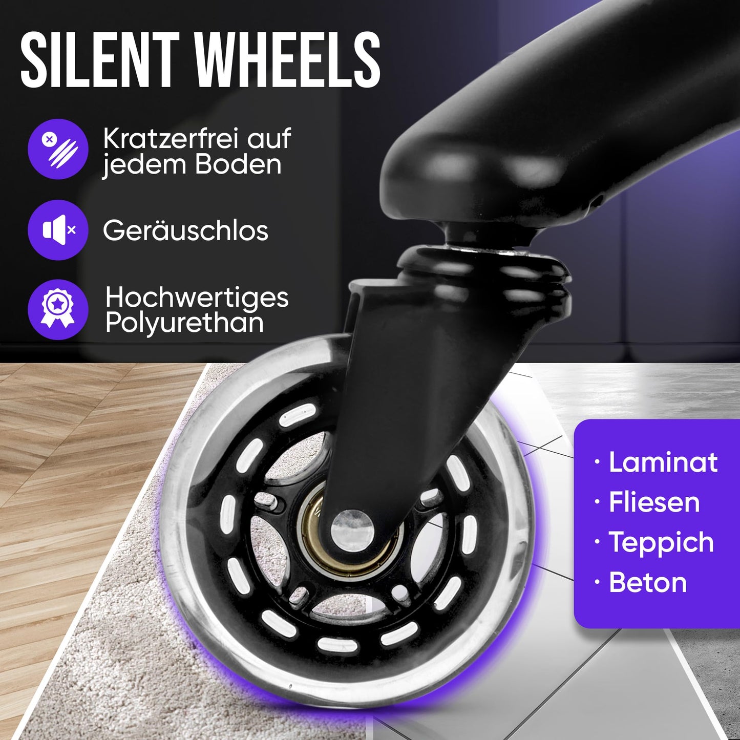 ELITESEATS Ergonomic Gaming Chair [Test Winner] Scratch-Free Wheels Breathable 4D Armrests with Footrest Ergonomic Gaming Chair Fabric 150 kg Load Capacity Gaming Chair Gaming Chair