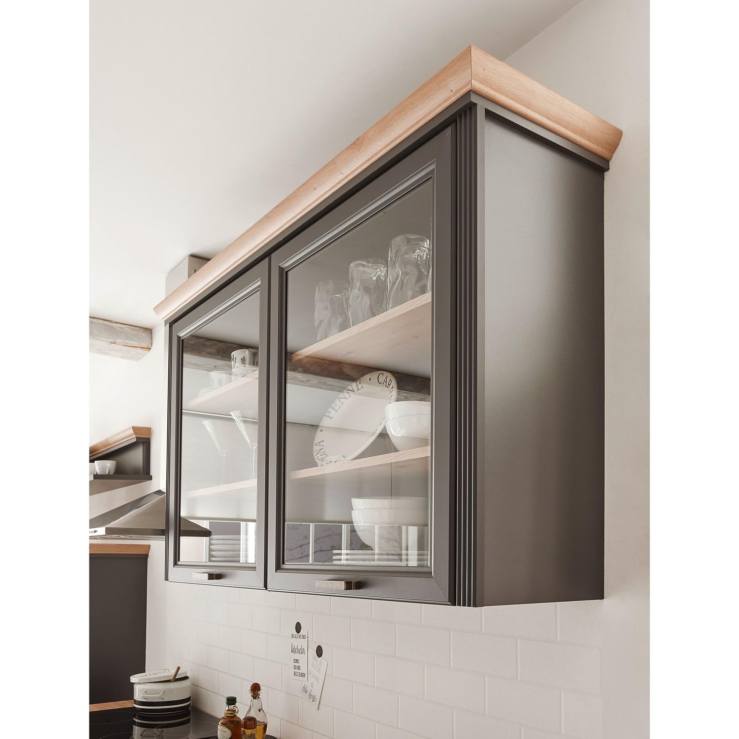 Jasmin Modern Kitchen Unit without Electrical Appliances in Light Pine Artisan Oak Look - Spacious Fitted Kitchen in Country House Style - 344 x 228 x 60 cm (W x H x D)