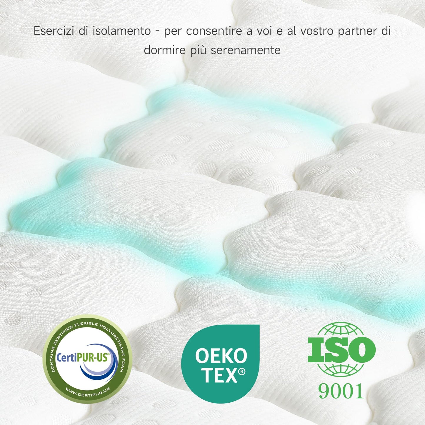 Z-hom Mattress 160 x 200, Height 26 cm 7-Zone Spring Mattress Orthopaedic Pocket Spring Mattress with High-Quality Comfort Foam/Hardness H2 & H3/Back-Relieving / Oeko-Tex Certified