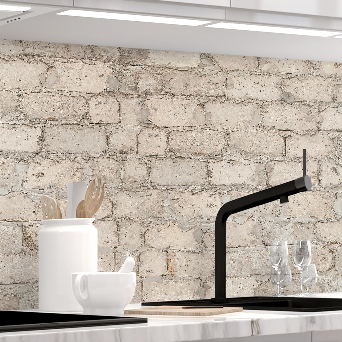 StickerProfis Self-Adhesive Kitchen Splashback, Matt Look, Slate, 1.8 mm, Stiffened, All Surfaces, Hard Polyethylene Terephthalate (PET) Material, Premium 60 x 80 cm