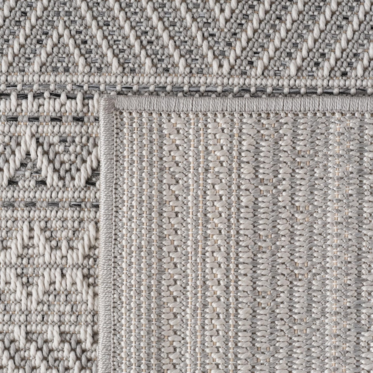 SIMPEX Outdoor Teppich Wetterfest Beige 140x200 cm, UV-beständig, ideal für Küche, Balkon, Terrasse, Garten Wohnzimmer Esszimmer, Skandinavisches Boho-Design, Pfelgeleicht