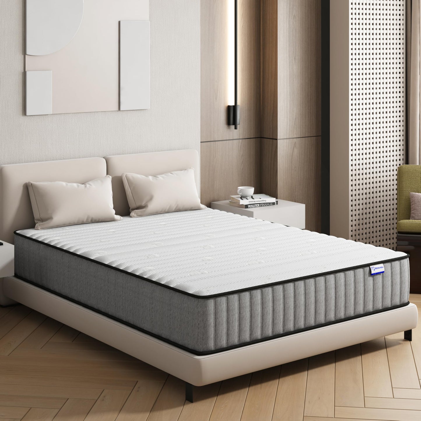 Mattress, 140 x 200 cm, 7-Zone, H3 Firmness, OEKO-TEX-Certified, 25 cm Height, Pocket Spring Mattress with Memory Foam, Bed Mattress