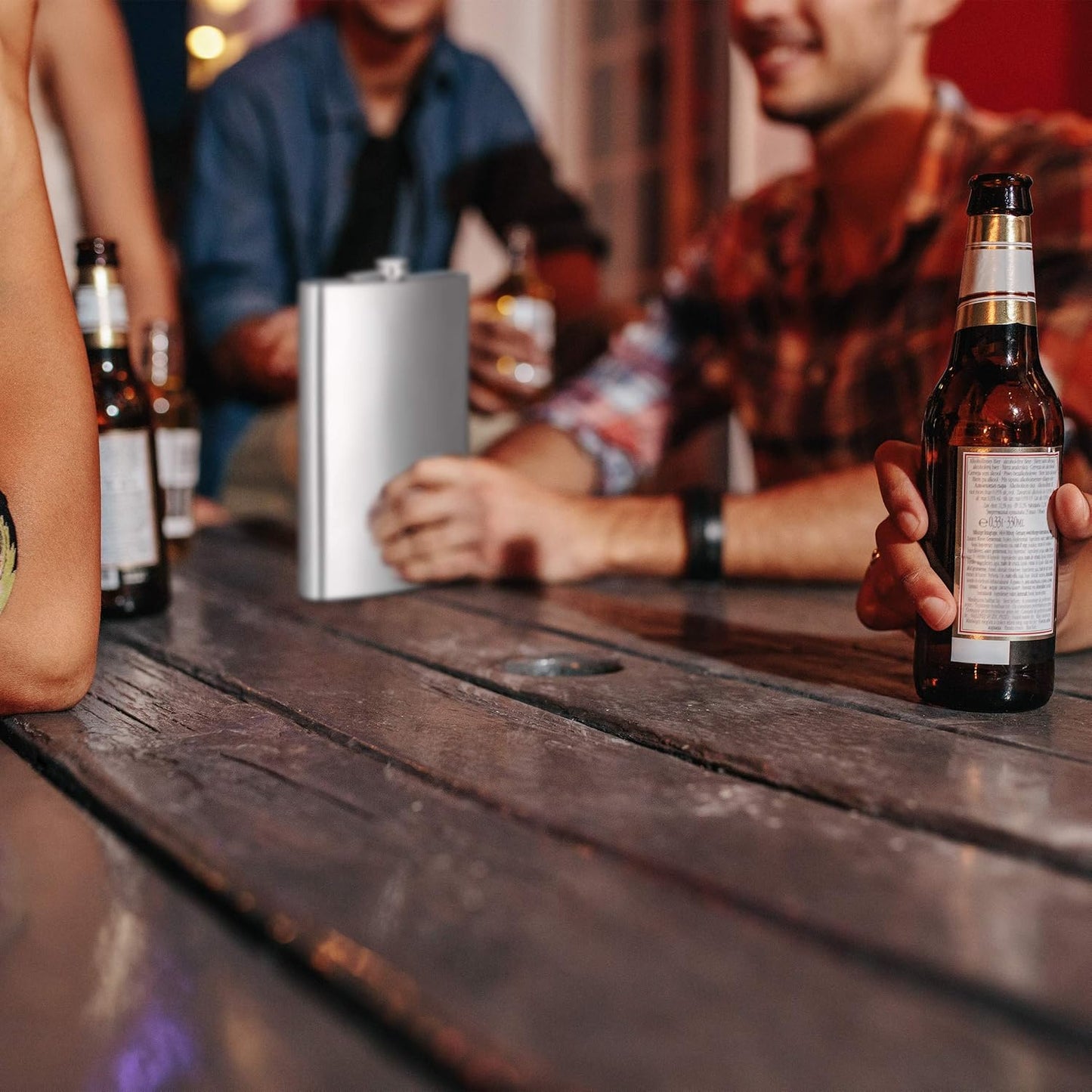 Relaxdays Bamboo Rack Size 53 x 14 x 12 cm, 5 Levels, Modern Bottle Storage Wine Holder for Horizontal Hold, Stackable, Natural Brown, Wood 12 x 14 x 53 cm