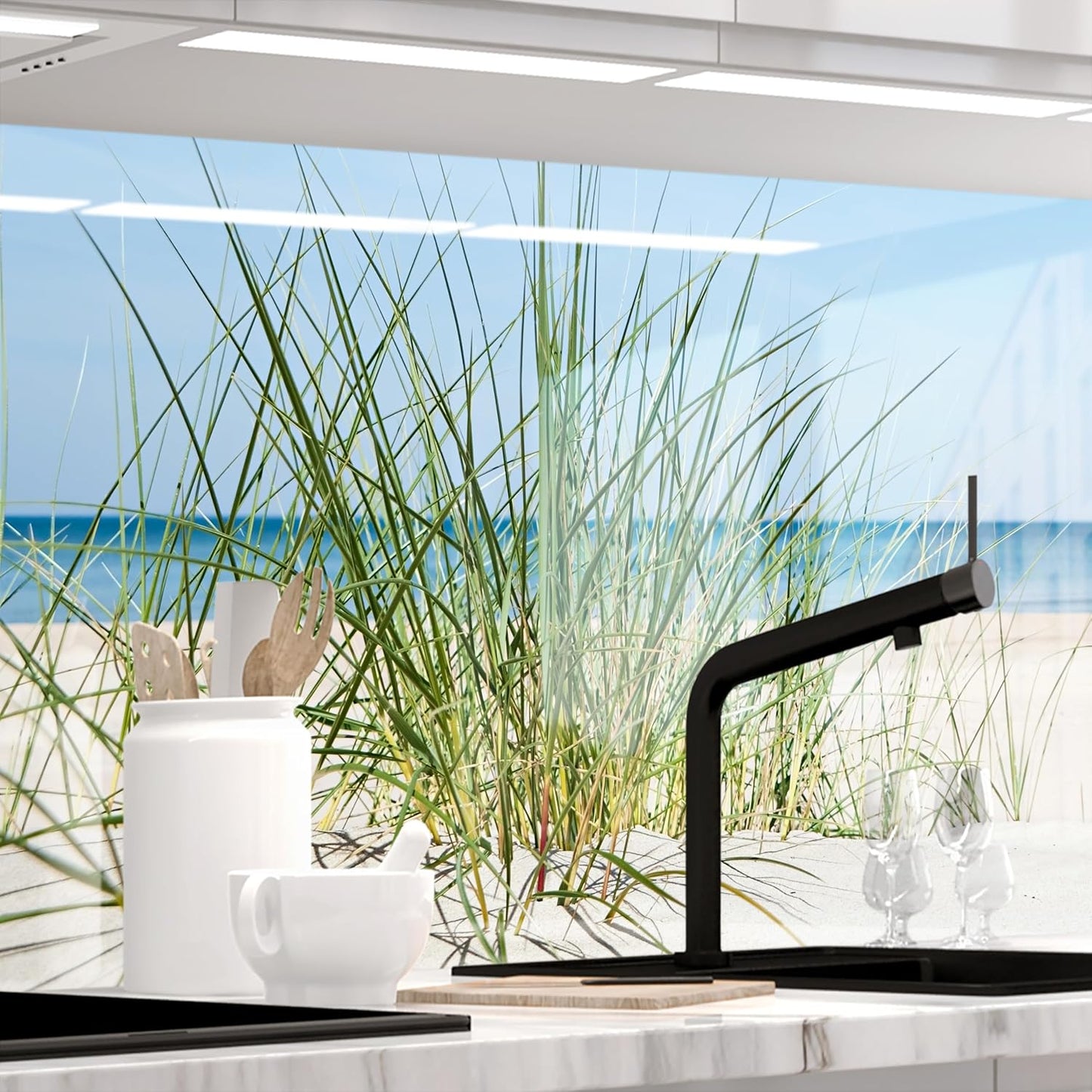 StickerProfis Kitchen Backsplash, Self-Adhesive, 1.5 mm, Stiffened, for All Surfaces, Hard PET (polyethylene terephthalate) Material