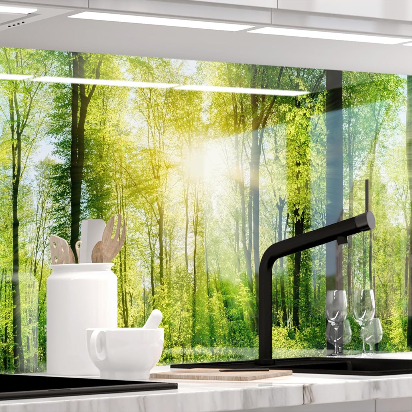 Stickerprofis Kitchen Splashback, Matte, Self-Adhesive, Pure White, 1.8 mm, Hard Plastic, for All Surfaces, Splash Guard, Premium, 60 x 280 cm