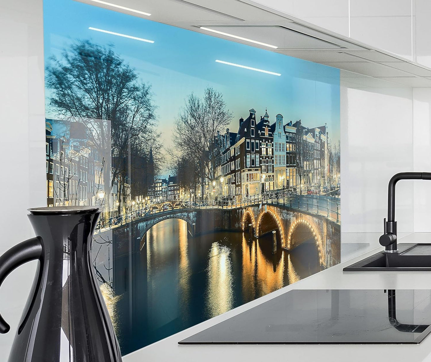 timalo Stove Splash Guard Wall Sink, Kitchen Back Wall Glass Look Acrylic Glass 2 mm Glass Back Wall Acrylic Glass Kitchen Panels Back Wall Protection Plate 60 x 40 cm Herbs Spices Text Guten Appetit