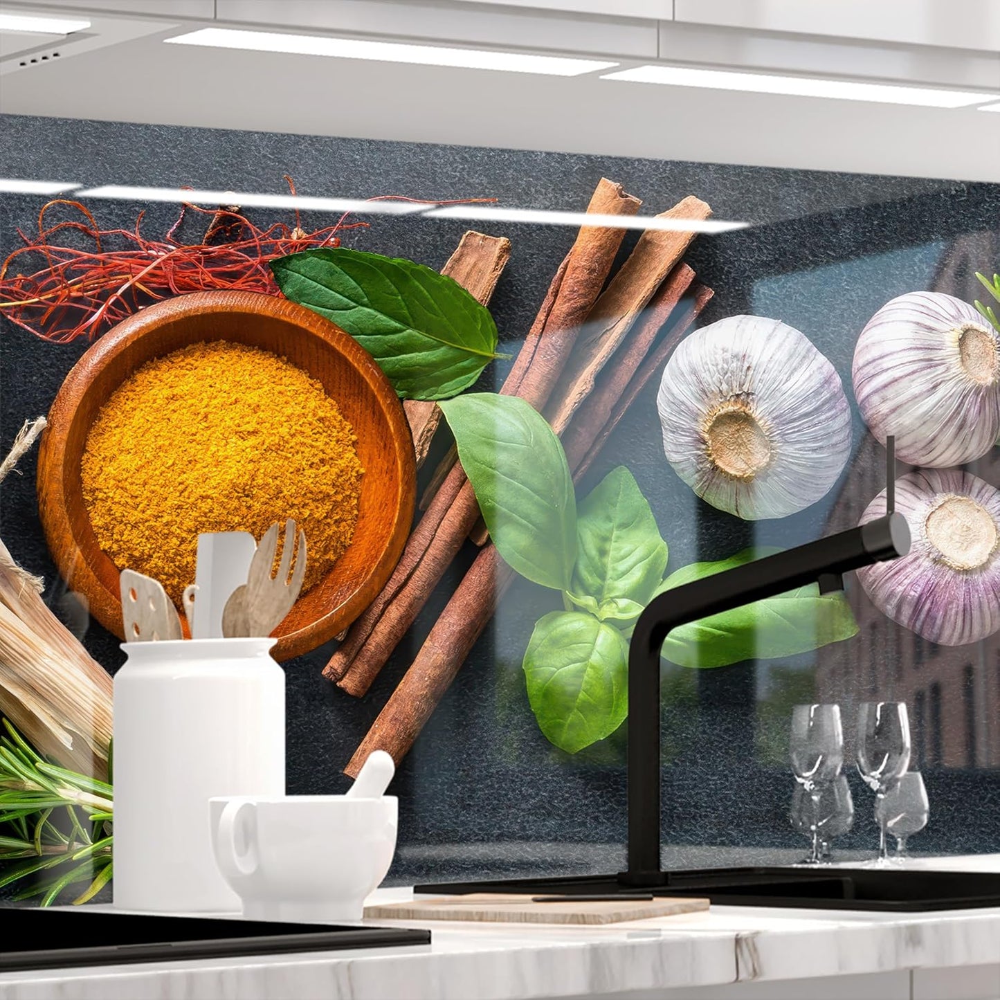 StickerProfis Self-Adhesive Kitchen Splashback, Matt Look, Slate, 1.8 mm, Stiffened, All Surfaces, Hard Polyethylene Terephthalate (PET) Material, Premium 60 x 80 cm