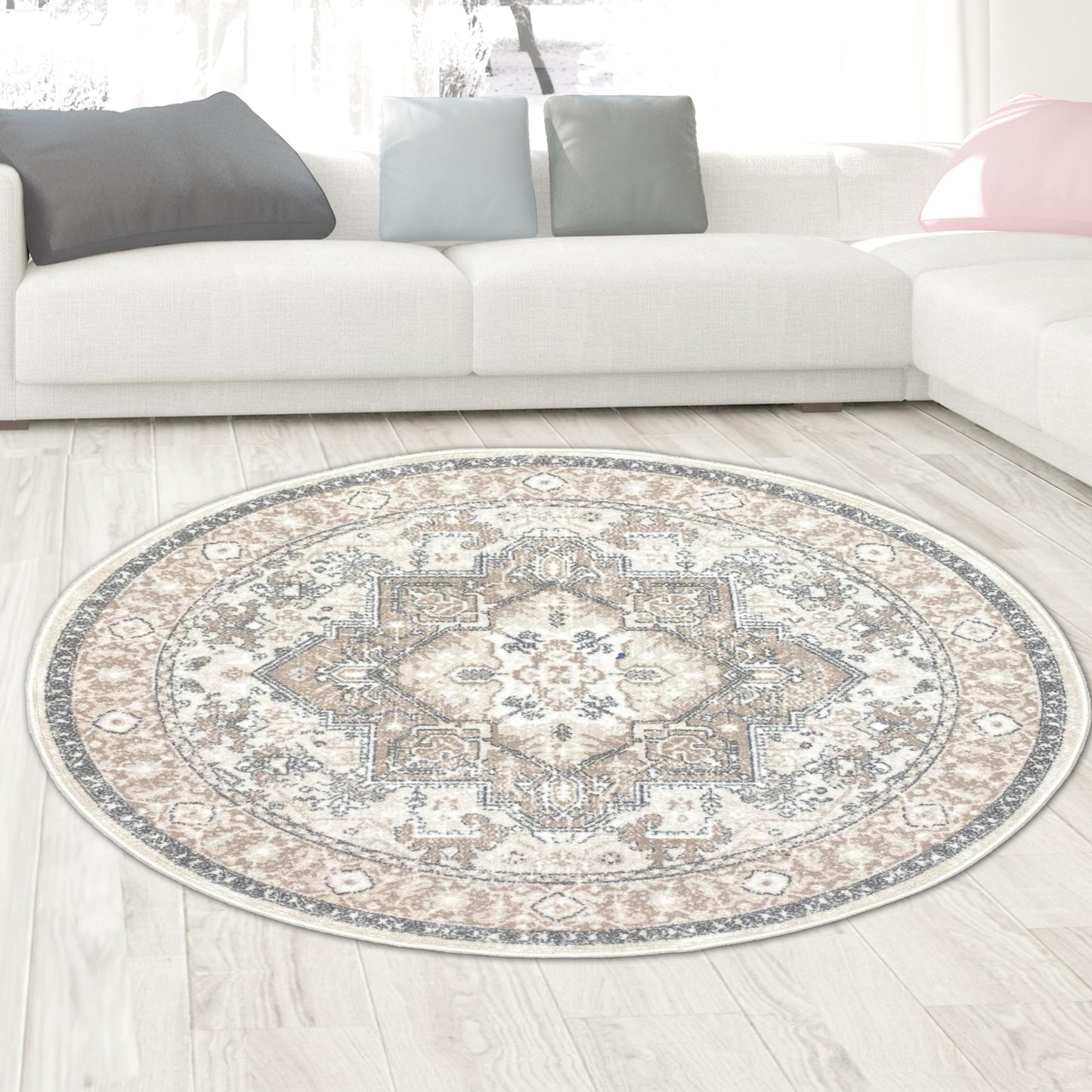 CARPETIA Modern Short Pile Living Room Rug Contour Cut Checked Abstract Grey Black White Turquoise Size 60 x 110 cm