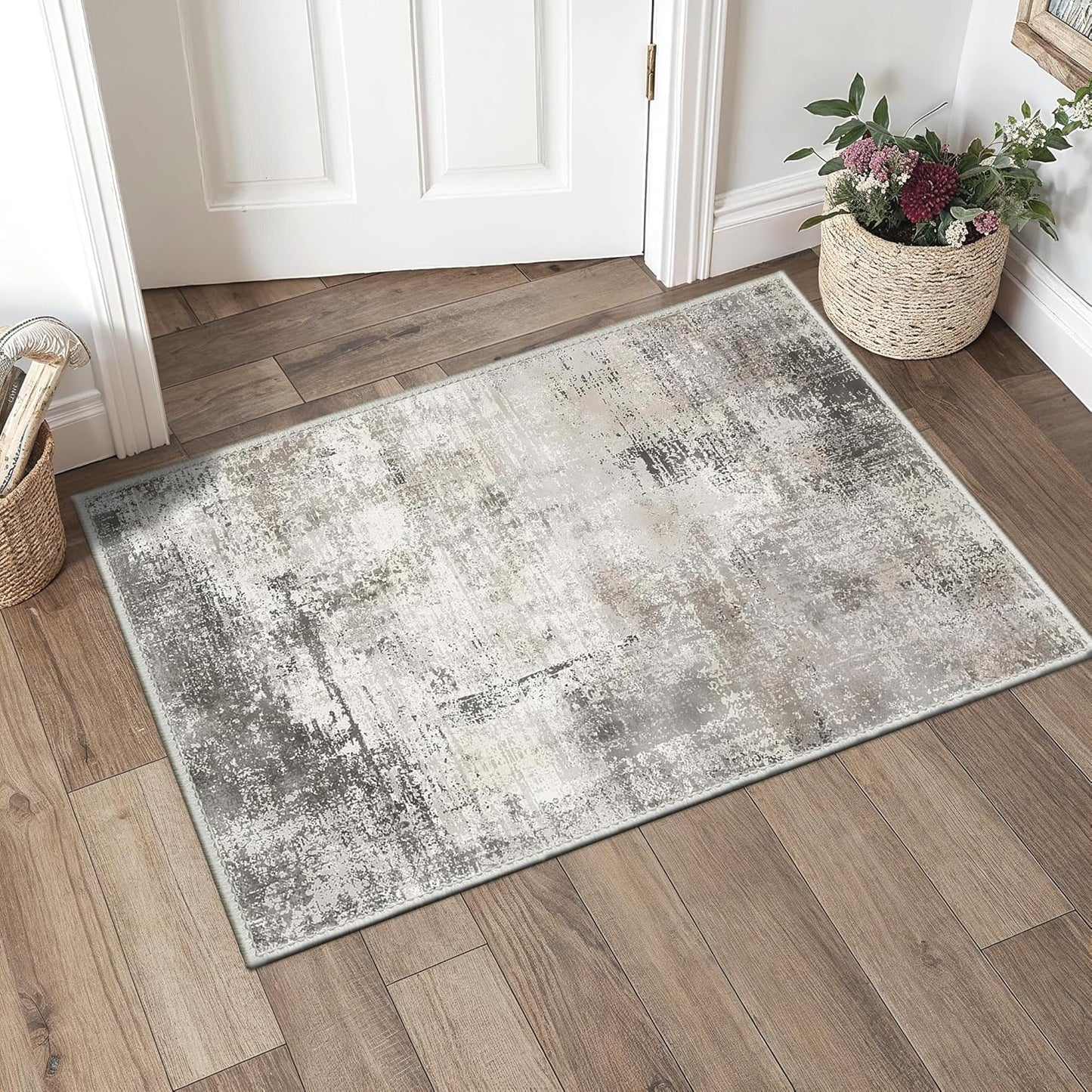BEIMO Waschbarer Teppich Wohnzimmer, Abstrakt Design Teppich Schlafzimmer Kurzflor, Groß Teppiche rutschfest Weiche für Badezimmer Esszimmer Flur, 120x170cm