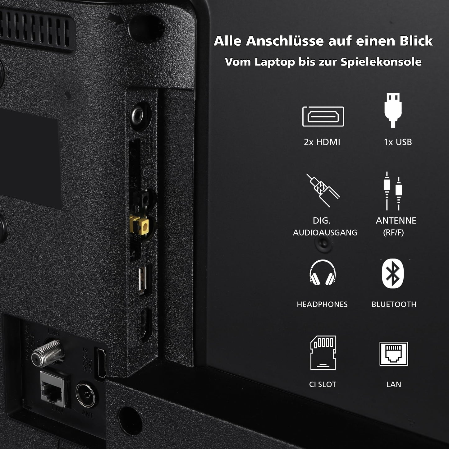 JVC 32 Zoll Fernseher Android TV (HD-Ready Smart TV, HDR, Triple-Tuner, Google Play Store) LT-32VAH3355