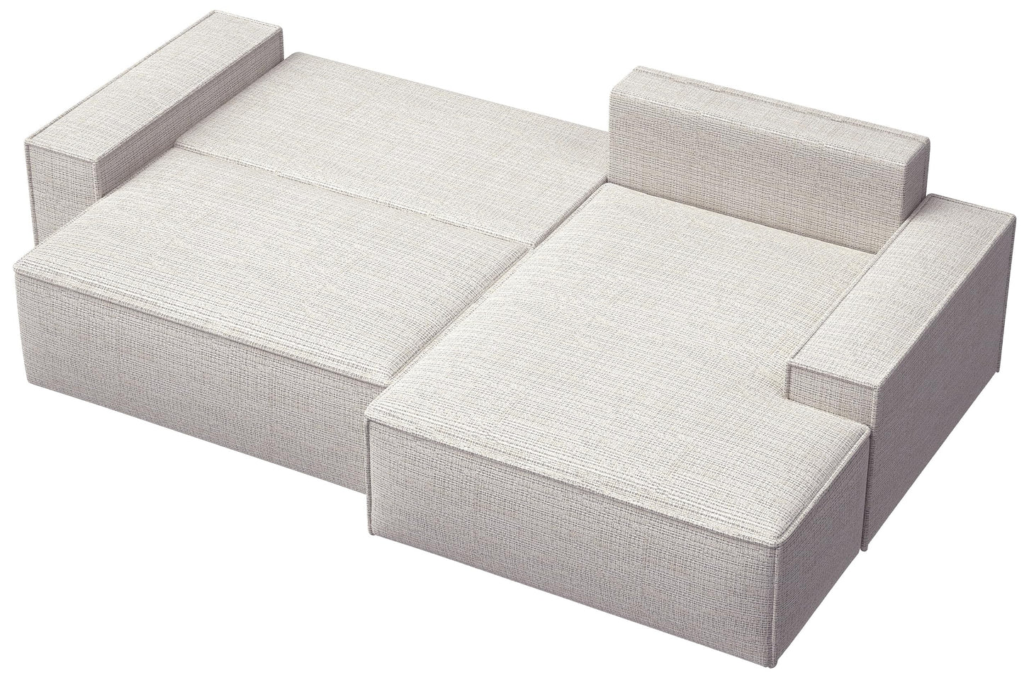 Selsey Sofa Corner Sofa Bed Couch with Storage Space Sleep Function Easy Care Polyurethane Foam L Shape Right Farese Beige Corduroy Look