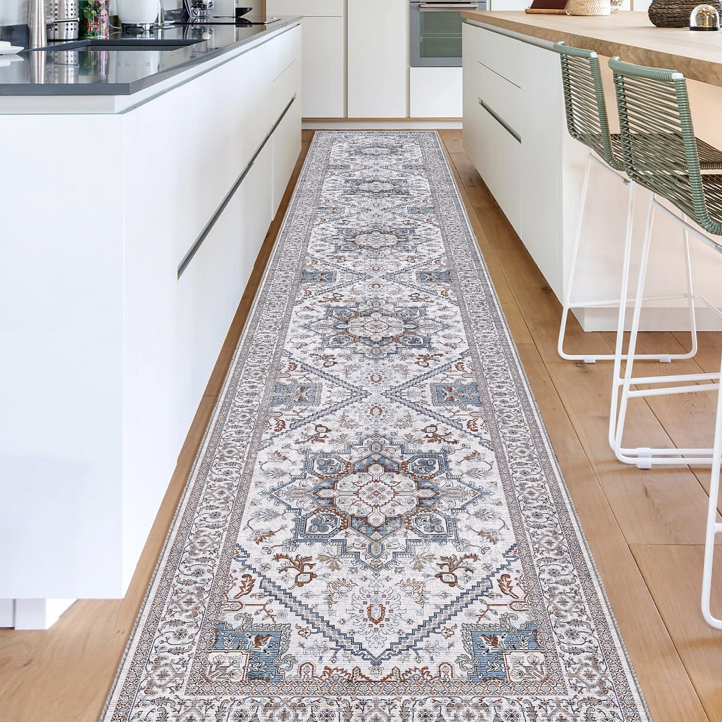 OPPODREAM Soft Area Rugs 4x6, Low-Pile Washable Rugs 4x6 with Non Slip Backing, Faux Cashmere 4 x 6 Throw Carpet, Purple