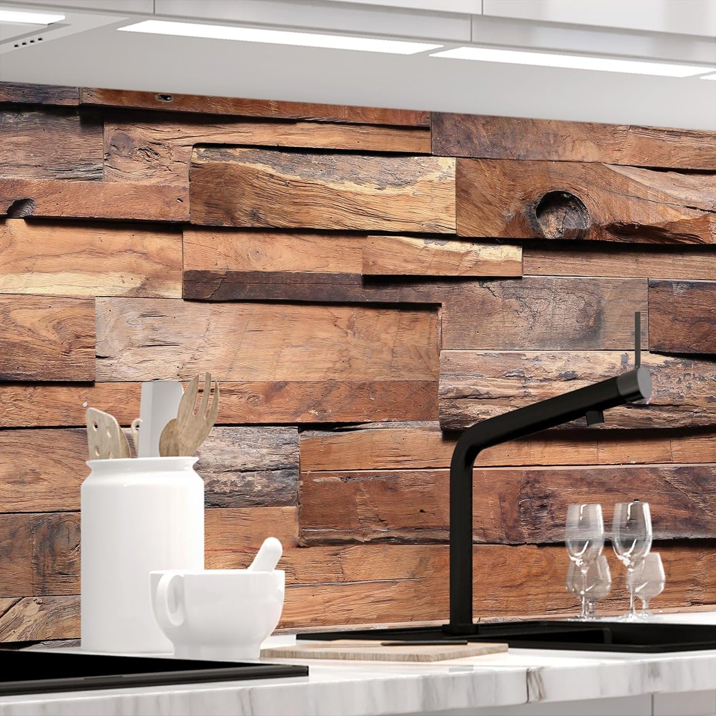 StickerProfis Self-Adhesive Kitchen Splashback, Matt Look, Slate, 1.8 mm, Stiffened, All Surfaces, Hard Polyethylene Terephthalate (PET) Material, Premium 60 x 80 cm