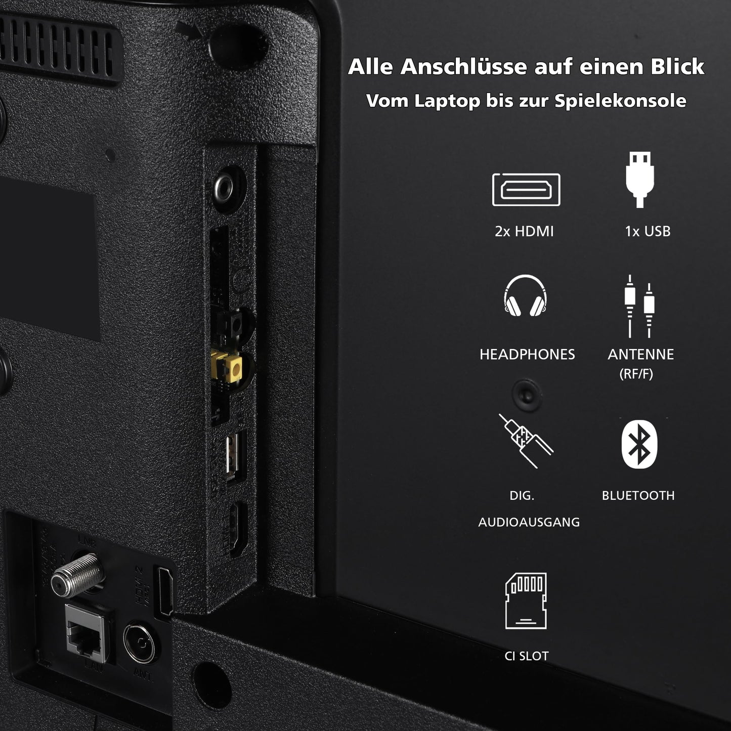 JVC 32 Zoll Fernseher Android TV (HD-Ready Smart TV, HDR, Triple-Tuner, Google Play Store) LT-32VAH3355