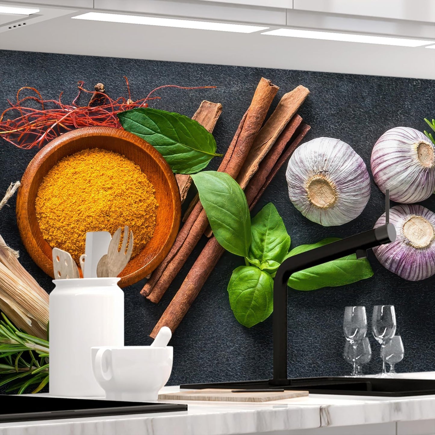 StickerProfis Self-Adhesive Kitchen Splashback, Matt Look, Slate, 1.8 mm, Stiffened, All Surfaces, Hard Polyethylene Terephthalate (PET) Material, Premium 60 x 80 cm