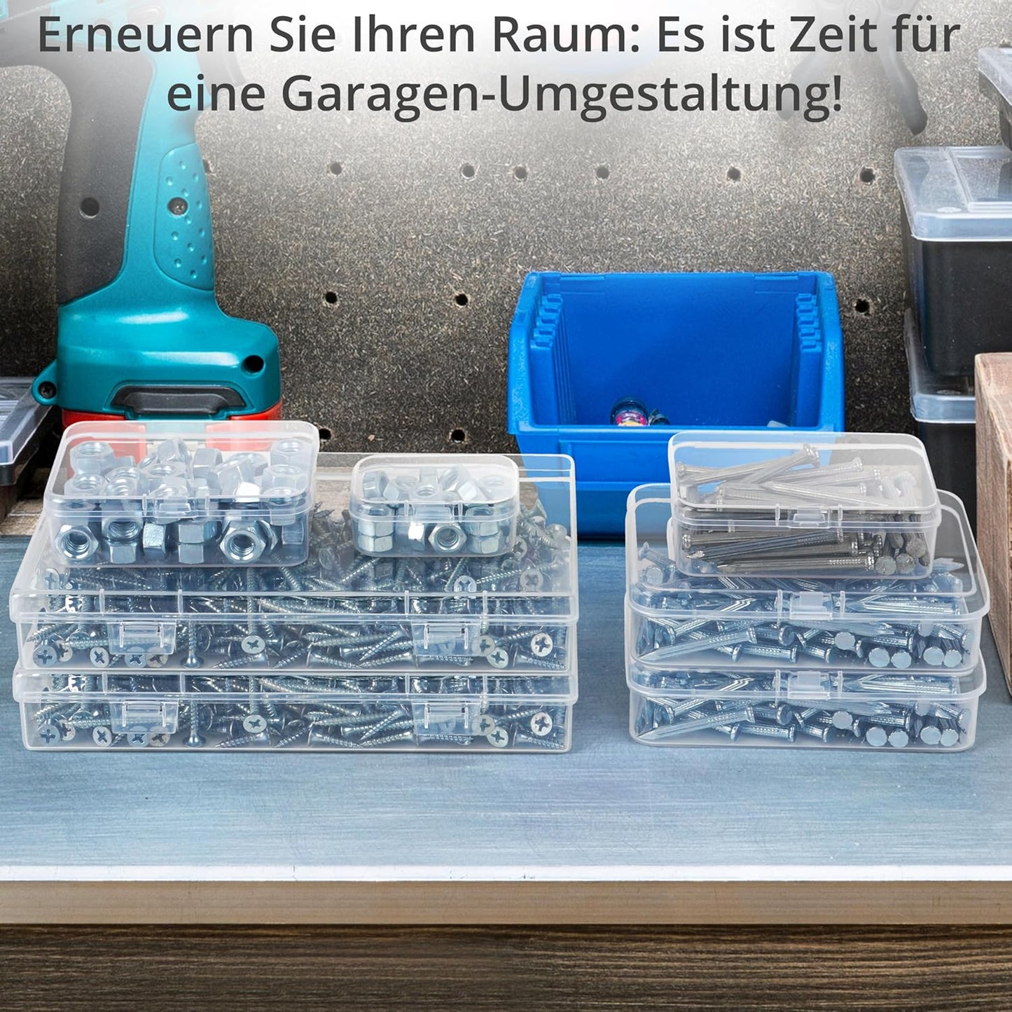 Winter Shore Rectangular Plastic Containers with Lids in Various Sizes [Pack of 24] - Empty Transparent Storage Boxes Small with Hinged Lid for Art Supplies, Small Parts, Beads & Accessories