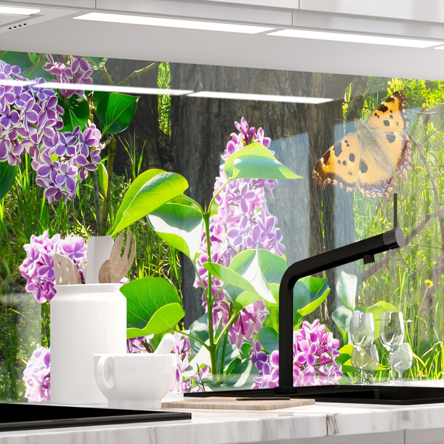 Stickerprofis Kitchen Splashback, High Gloss, Self-Adhesive, 20 Grey, 1.8 mm, Hard Plastic, for All Surfaces, Splash Guard, Premium, 60 x 220 cm