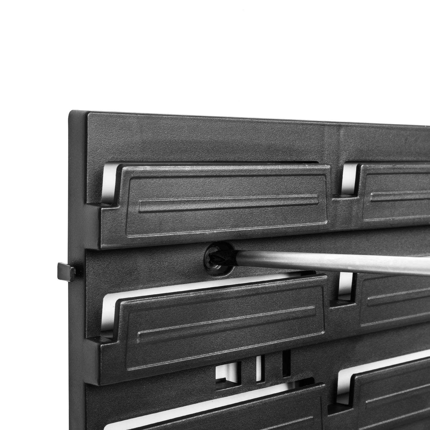 Storage System Workshop Shelving | 117 x 78 cm | Pack of 66 | Wall Shelf with Stacking Boxes - Wall Plates Extra Strong Chute Shelf Warehouse Hole Wall Storage Shelf Garage Shelf (3)