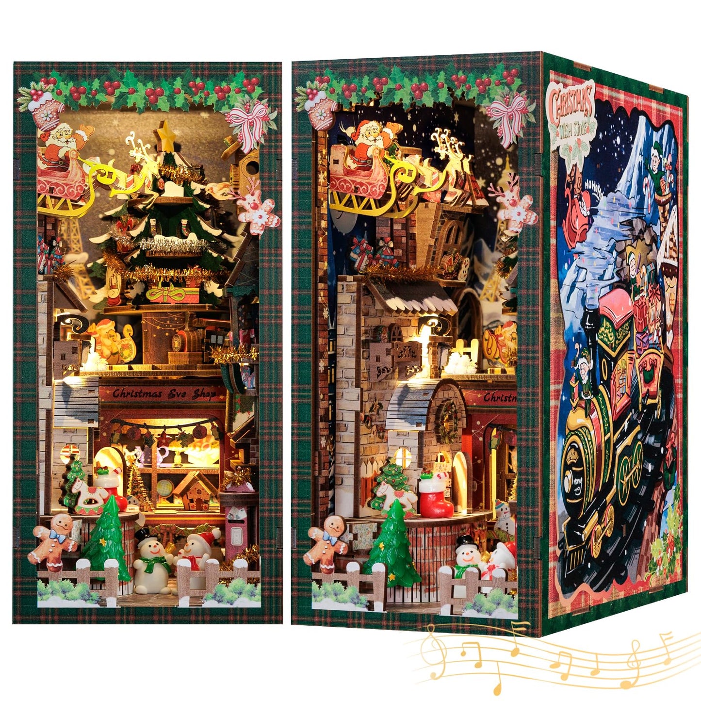 CUTEBEE Book Nook Kit – DIY Puppenhaus Häuser, Miniatur Haus Selber Bauen für Erwachsene, 3D-Holzpuzzle & Buchstütze | Kreatives Set für Bücherregal Dekor | Geschenk,199 PCS (Champs-Élysées Florist)