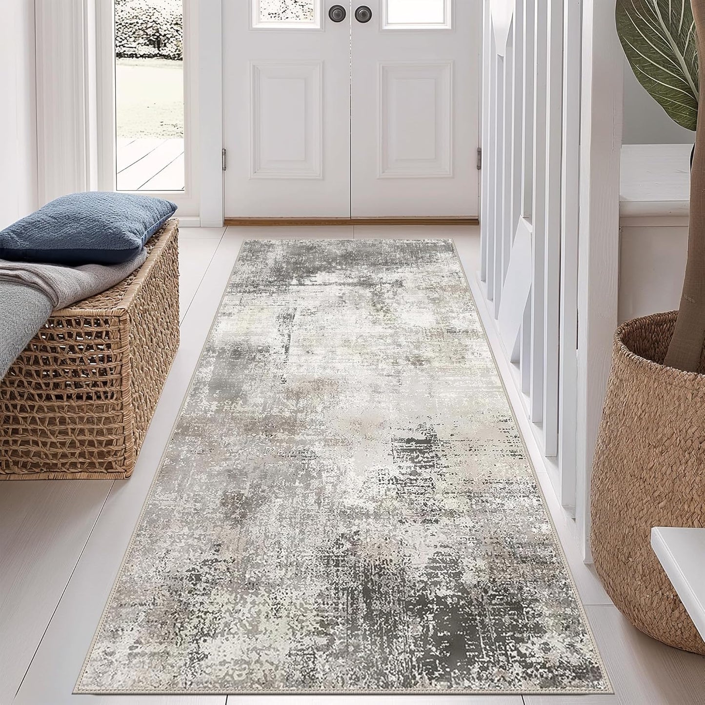 BEIMO Waschbarer Teppich Wohnzimmer, Abstrakt Design Teppich Schlafzimmer Kurzflor, Groß Teppiche rutschfest Weiche für Badezimmer Esszimmer Flur, 120x170cm