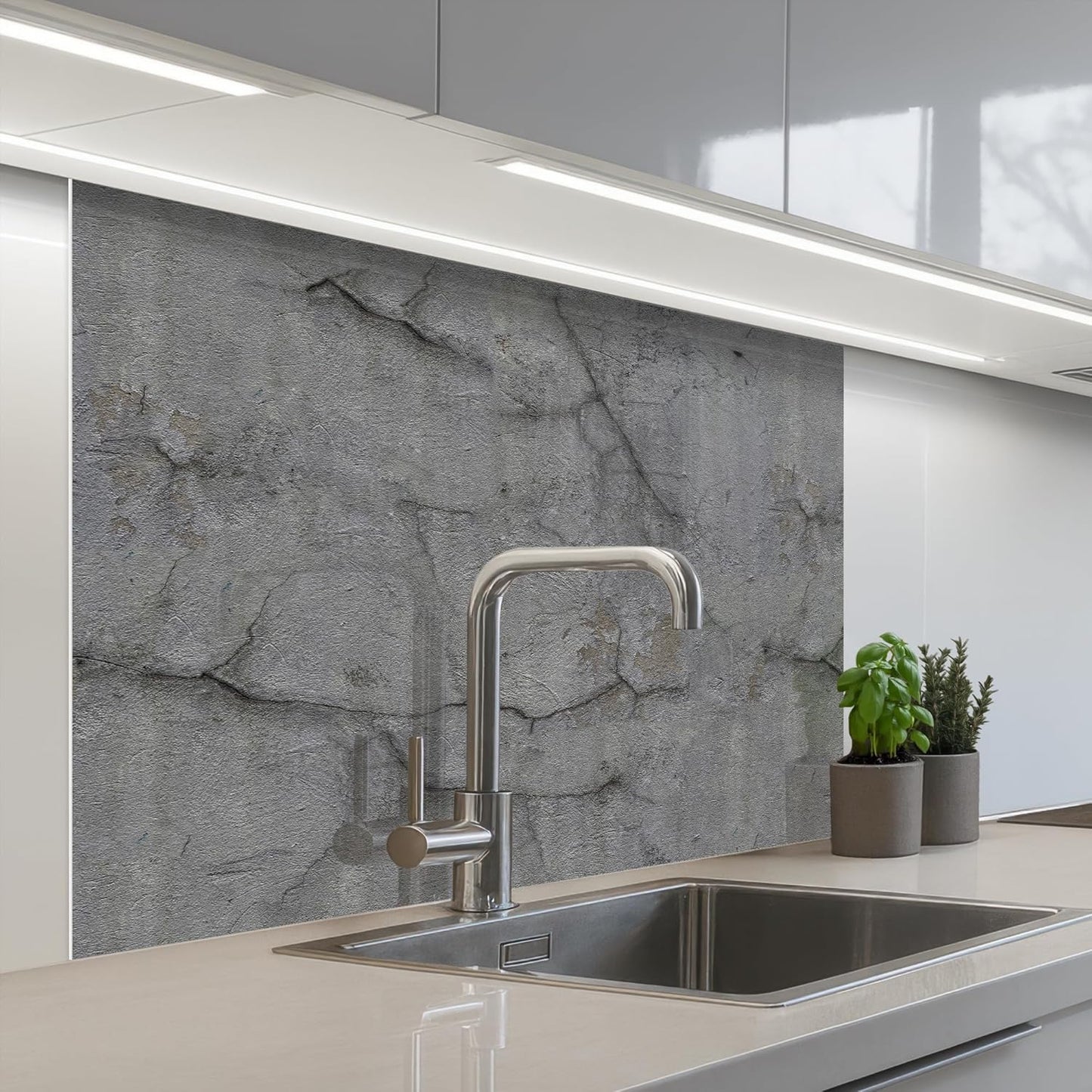 Splash Guard Kitchen Back Wall 60 x 80 cm Kitchen Washable Self-Adhesive Kitchen Wall Kitchen Front Kitchen Back Wall Protection Lavender - Purple - Flowers - Natural