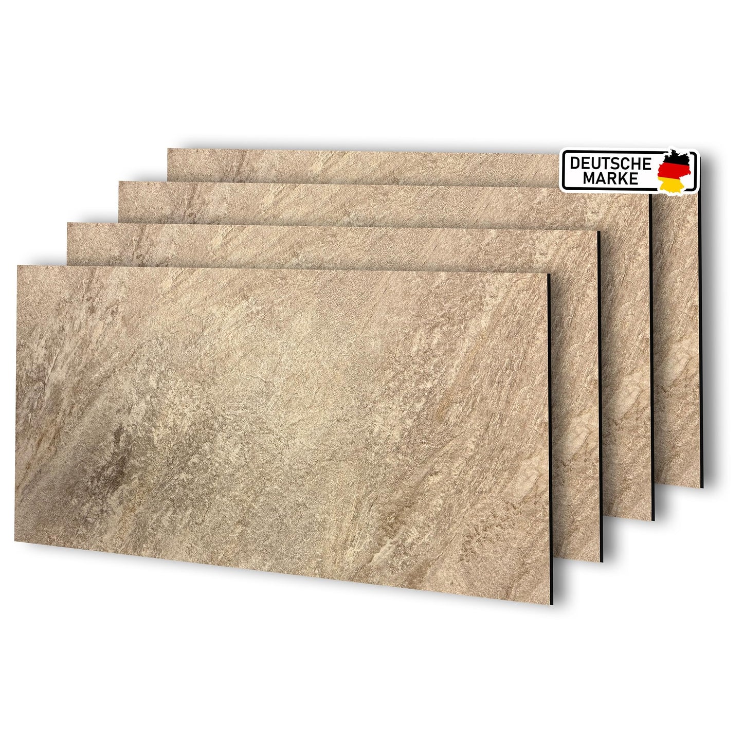 AS Country Stone, Marble Look, Wall Panels, 60 x 120 cm, Polyvinyl Chloride (PVC) Wall Cladding, Made of Plastic, Panels for Kitchen, Bathroom and More, Kitchen Back Wall Panel Light Concrete