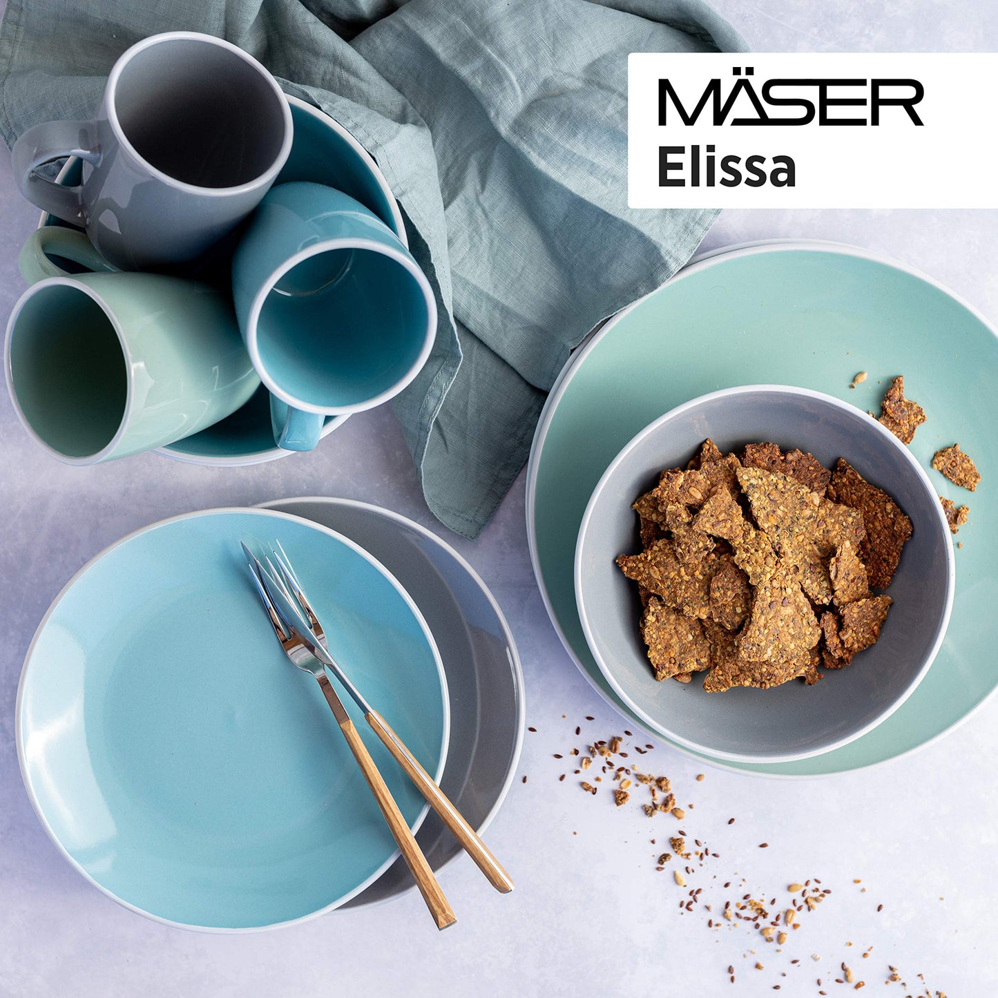 Mäser Elissa Series Modern Tableware Set for 6 People