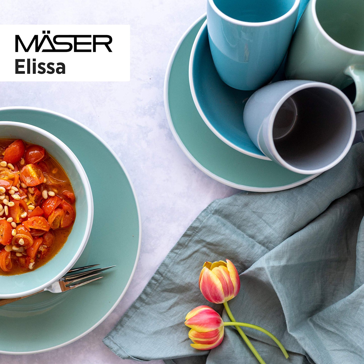 Mäser Elissa Series Modern Tableware Set for 6 People