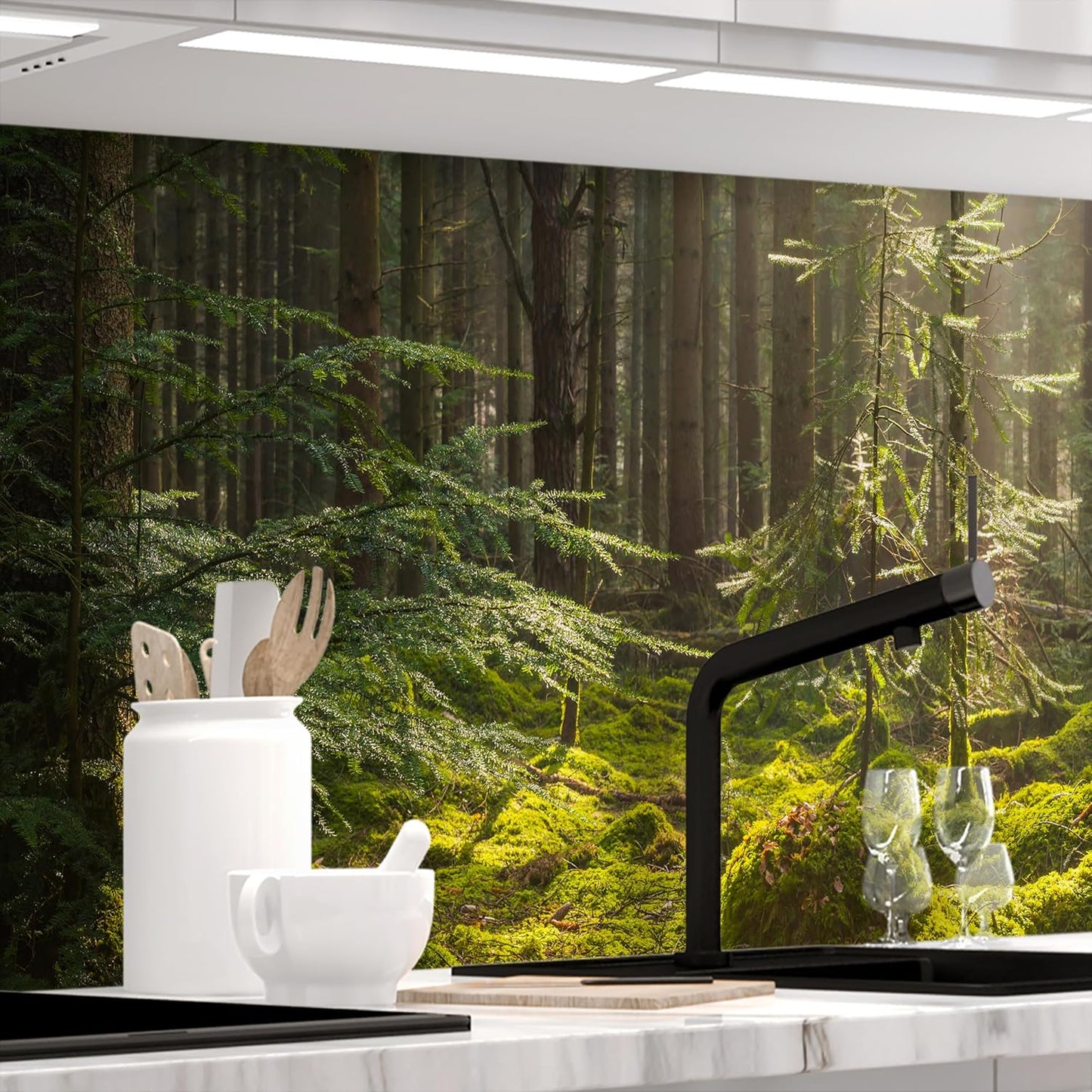 Stickerprofis Kitchen Splashback, High Gloss, Self-Adhesive, 20 Grey, 1.8 mm, Hard Plastic, for All Surfaces, Splash Guard, Premium, 60 x 220 cm