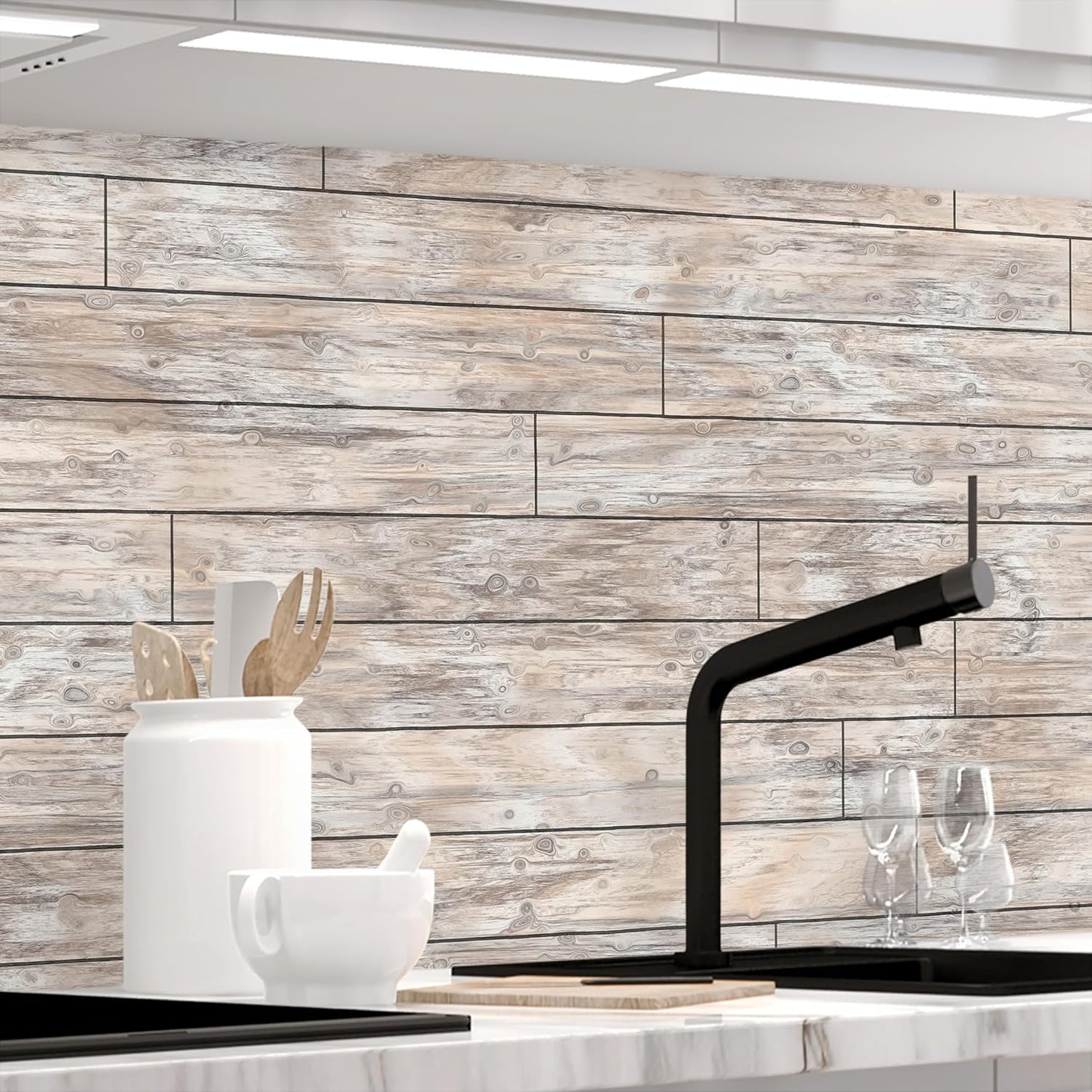 Stickerprofis Kitchen Splashback, High Gloss, Self-Adhesive, 20 Grey, 1.8 mm, Hard Plastic, for All Surfaces, Splash Guard, Premium, 60 x 220 cm