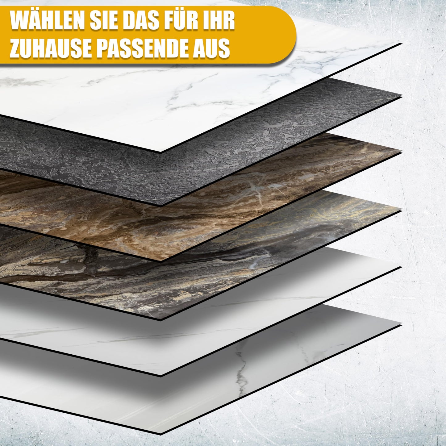 AS Country Stone, Marble Look, Wall Panels, 60 x 120 cm, Polyvinyl Chloride (PVC) Wall Cladding, Made of Plastic, Panels for Kitchen, Bathroom and More, Kitchen Back Wall Panel Light Concrete