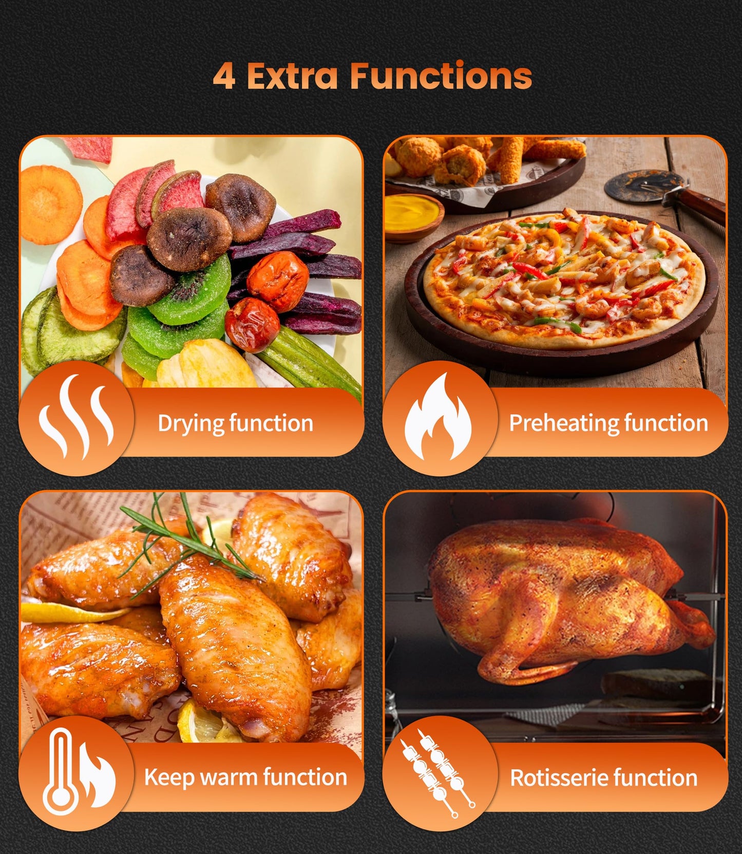 Dual Zone Hot Air Fryer, 23 L Hot Air Fryer, XXL Oven 1800 W with LED Touch Screen, 15 Programmes, with Recipe Book, 11 Accessories