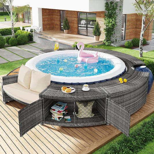 Garden Furniture Set garden Lounge Set Lounge Set Round Couch garden Pool Area Pool Coverage Including Pillows Furniture for