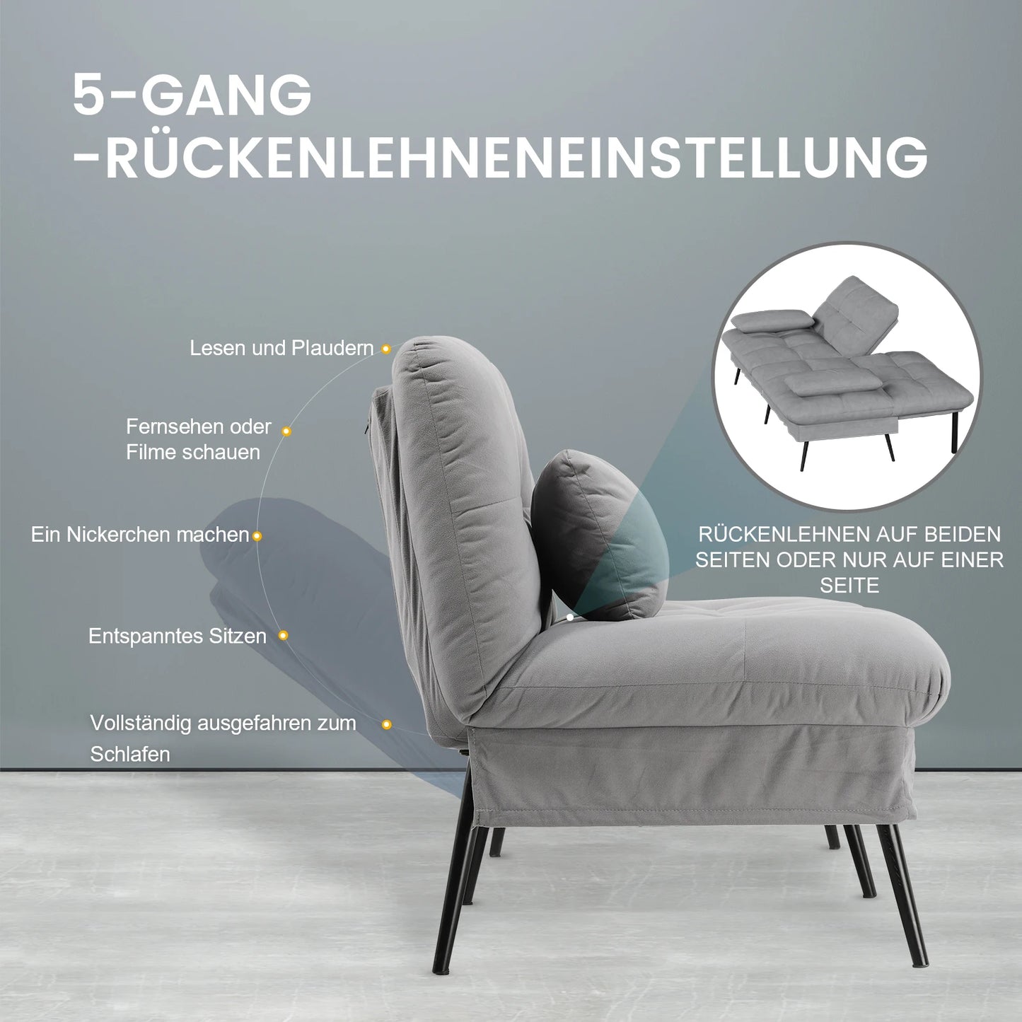 COMHOMA Fold-out Futon Cover Sofa