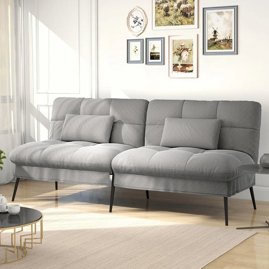 COMHOMA Fold-out Futon Cover Sofa Sleeper Sleeper Fits Corner Sofa 3-Seater Guest Sofa with Adjustable Backrest fabric
