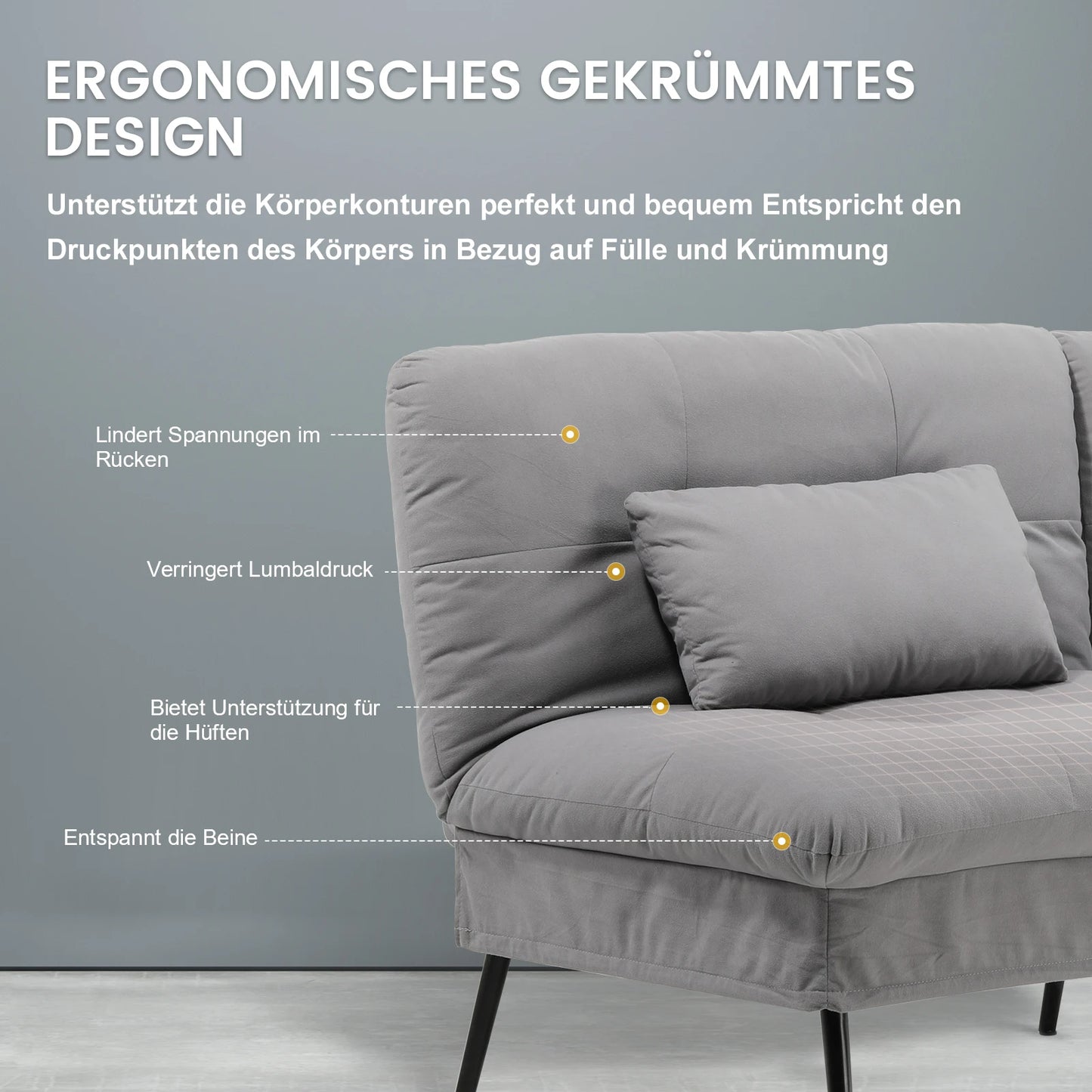 COMHOMA Fold-out Futon Cover Sofa Sleeper Sleeper Fits Corner Sofa 3-Seater Guest Sofa with Adjustable Backrest fabric
