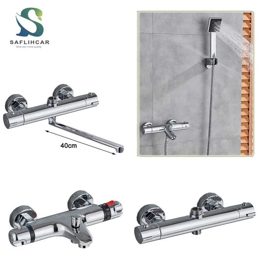 Chrome Thermostatic Shower Faucet Mixing Valve Thermostatic Shower Faucets Bathtub Faucet for Bathroom