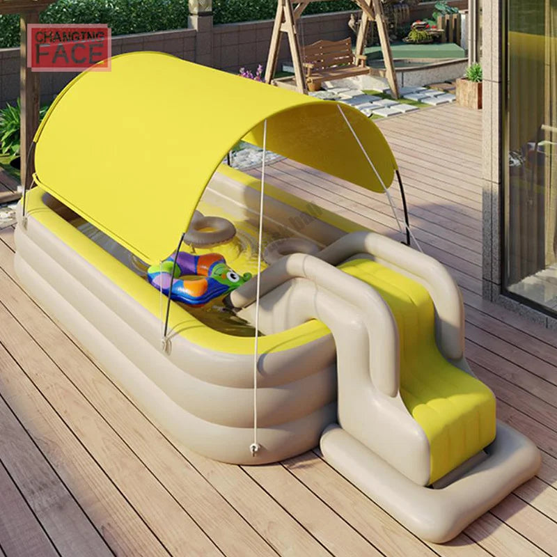 2025 Large Summer Swimming Pool Inflatable Large Pools For Family With Slide Inflatable Toys Water Game Outdoor Games Baby Pool