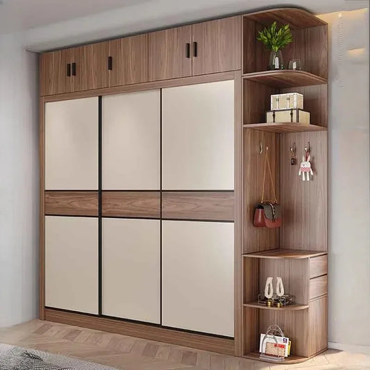 Vertical Aesthetic Wardrobes Sliding Door Quiet Clothes Organizer Wardrobe Display Modern Stylish Kleiderschrank Furniture Home