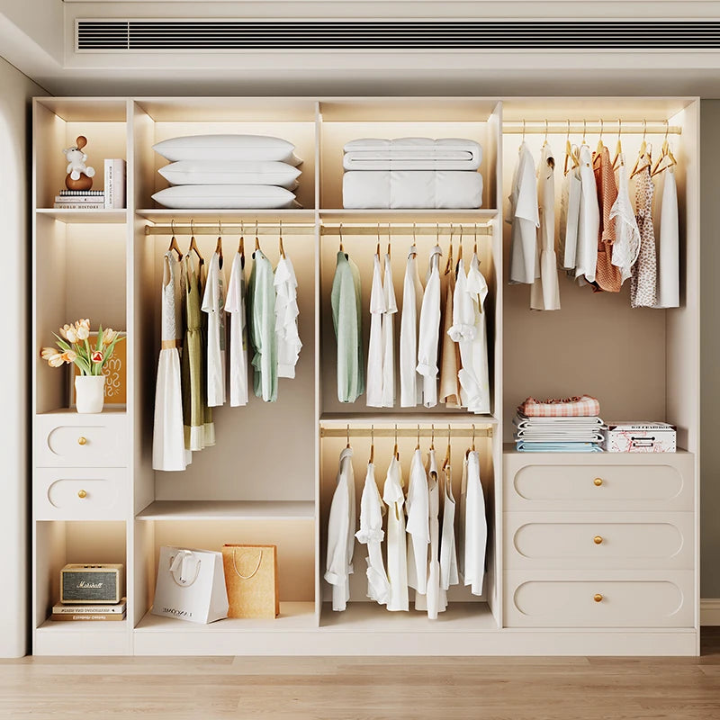 Nordic Fabric Closet Cupboard Clothes Storage Drawers Wardrobe Bedroom Garden Modular Makeup Guarda Roupa Furniture For Room