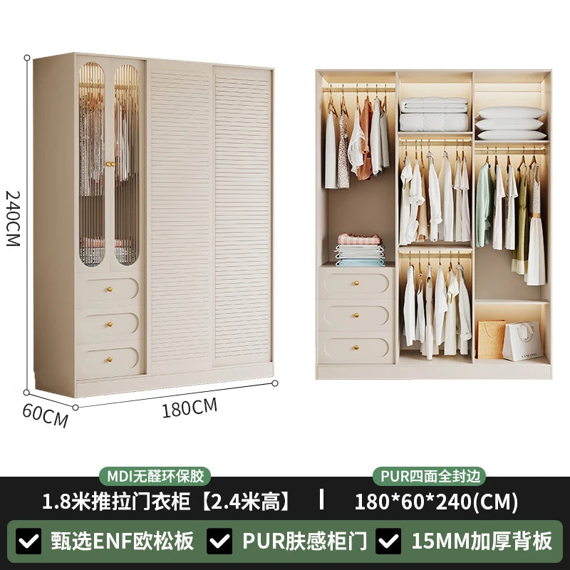 Nordic Fabric Closet Cupboard Clothes Storage Drawers Wardrobe Bedroom Garden Modular Makeup Guarda Roupa Furniture For Room