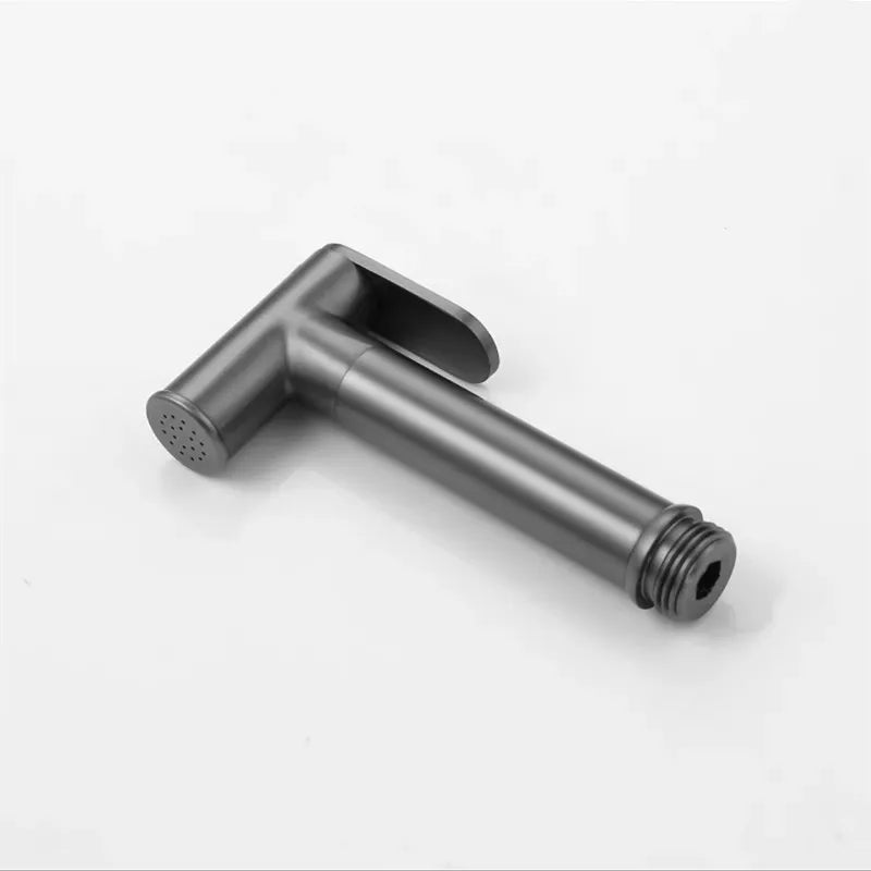 Toilet Shower Bidet Spray Gun Faucet Sets Wall Mounted Chrome/Black/Grey Metal Brass For Bathroom Toilet Spring PVC SS Hose