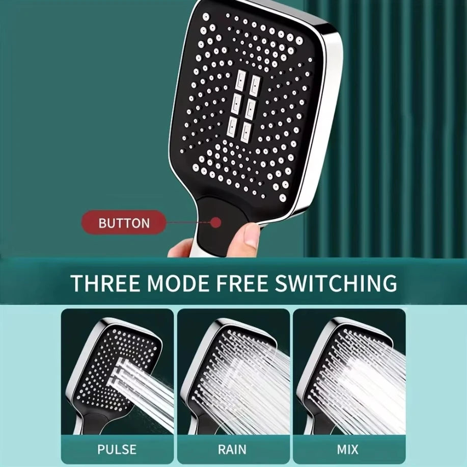 Shower Combo 12 inch Large Panel Rain Shower Head/Handheld Shower Combination Bathroom Handheld Three-mode Booster Set