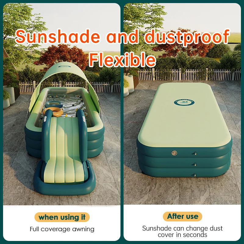 2025 Large Summer Swimming Pool Inflatable Large Pools For Family With Slide Inflatable Toys Water Game Outdoor Games Baby Pool