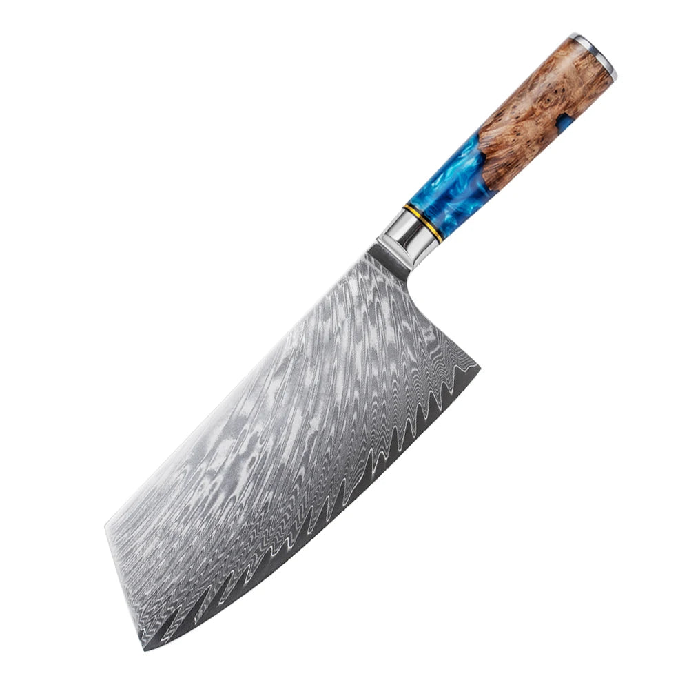 Kitchen Knives-Set Damascus Steel VG10 Chef Knife Cleaver Paring Bread Knife Blue Resin Handle  set

Kochtöpfe,Topf Set. Küche