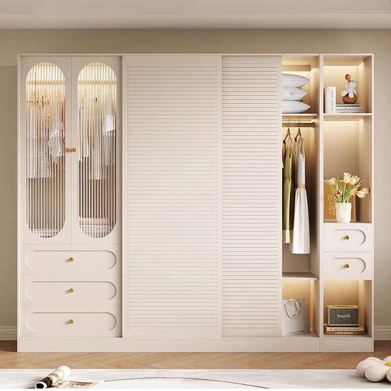 Nordic Fabric Closet Cupboard Clothes Storage Drawers Wardrobe Bedroom Garden Modular Makeup Guarda Roupa Furniture For Room
