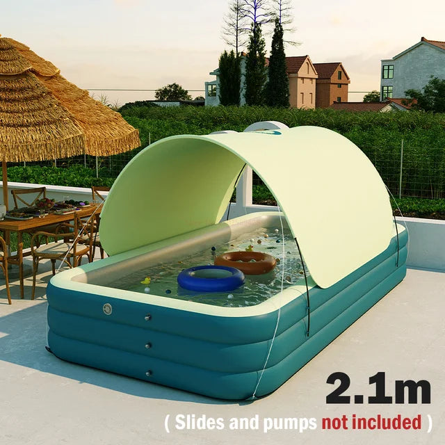 2025 Large Summer Swimming Pool Inflatable Large Pools For Family With Slide Inflatable Toys Water Game Outdoor Games Baby Pool