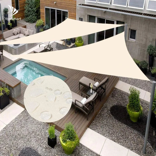 Waterproof Triangle Sun Shelter,Sunshade Protection,Outdoor Canopy,Garden Patio Pool Shade Sail,Awning Shade Cloth,5x5x 5,2x2x2m