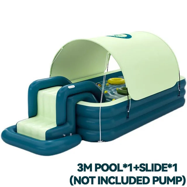 2025 Large Summer Swimming Pool Inflatable Large Pools For Family With Slide Inflatable Toys Water Game Outdoor Games Baby Pool