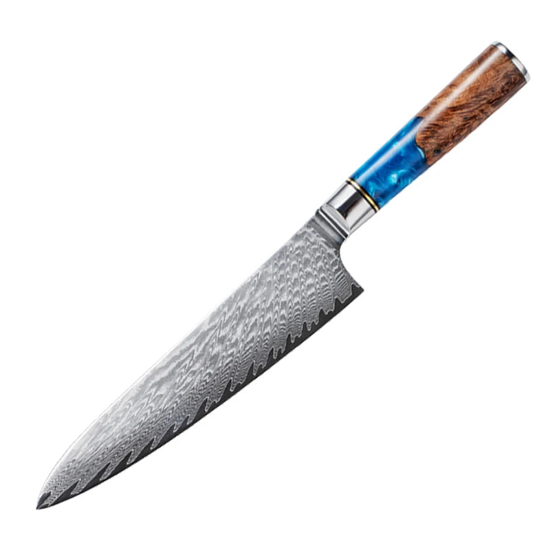 Kitchen Knives-Set Damascus Steel VG10 Chef Knife Cleaver Paring Bread Knife Blue Resin Handle  set

Kochtöpfe,Topf Set. Küche